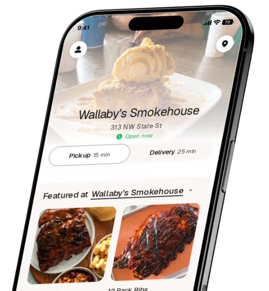 Wallaby's Smokehouse app preview